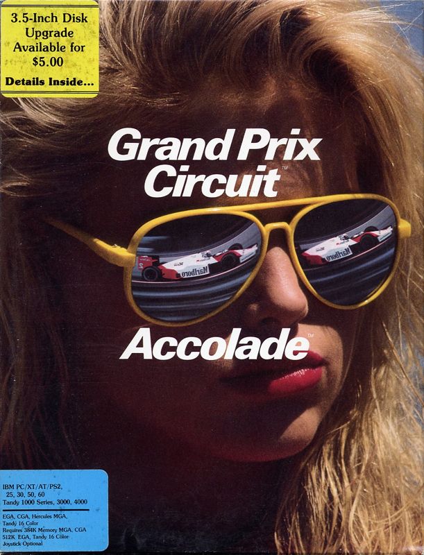 Grand Prix Circuit box art for Commodore 64